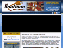 Tablet Screenshot of dckaufmanelectrical.com